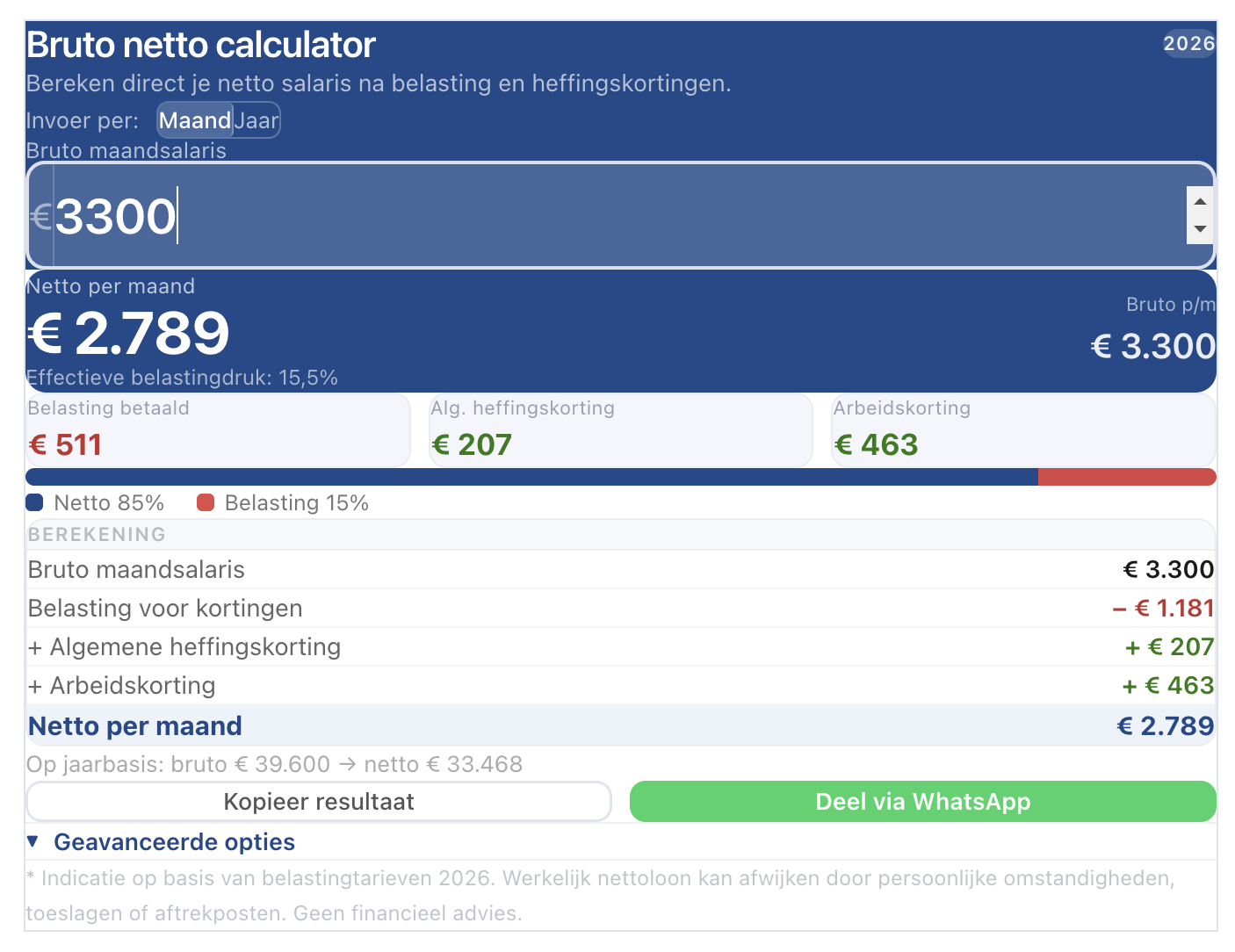Bruto Netto Berekenen
